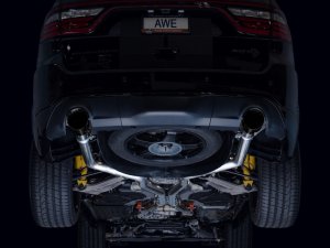 Dodge Durango SRT Performance Exhaust - AWE Tuning - Track Edition + Cat Back - Diamond Black - `18-`23